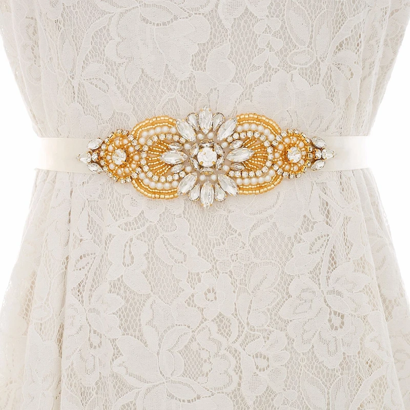 

Hot sale elegant new design custom wedding wedding bridal belt applique rhinestone jewelry decoration