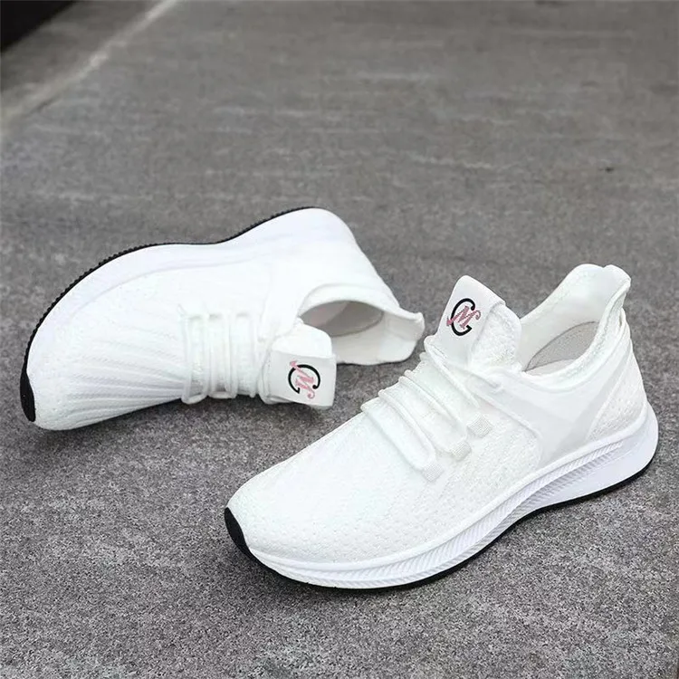 

Cheaper custom sneakers good quality running shoes upper flat knitting sport chaussure