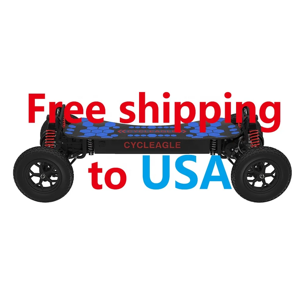 

28Free shipping to USA Four-wheel all terrain Fast-swap Battery Independent Suspension System electric skateboard off road, Customized color