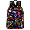 Wholesale full color printing black girl backpack rock and roll backpack mochila preta feminina nas costas lady black backpack