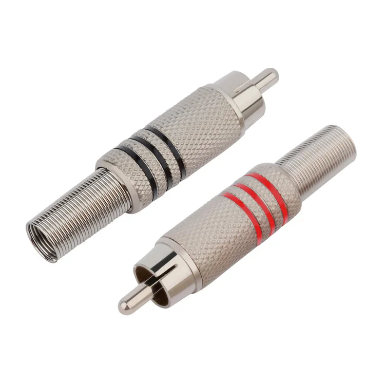 

10pcs/set RCA male Female Jack Socket with Spring Nickel Plated RCA Wire Connector Speaker Jack Adapter