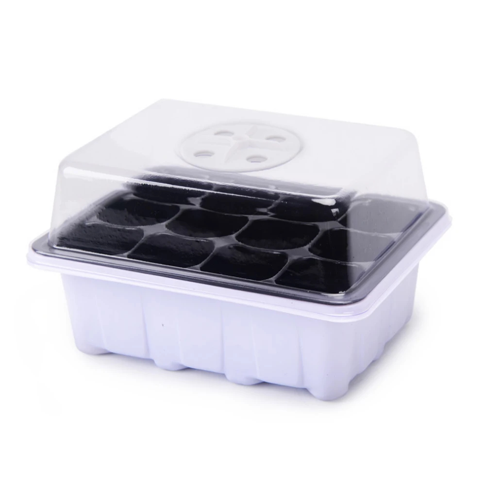 

12 Hole Plant Seed Grows Box Vegetables Nursery Pots Seedling Starter Garden Yard Tray Water Planting For Home Garden