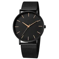 

WJ-9345 Stainless Steel Mesh Belt For Men Quartz Watches Wholesale Trend European And American Factory Direct Sales Wristwatch