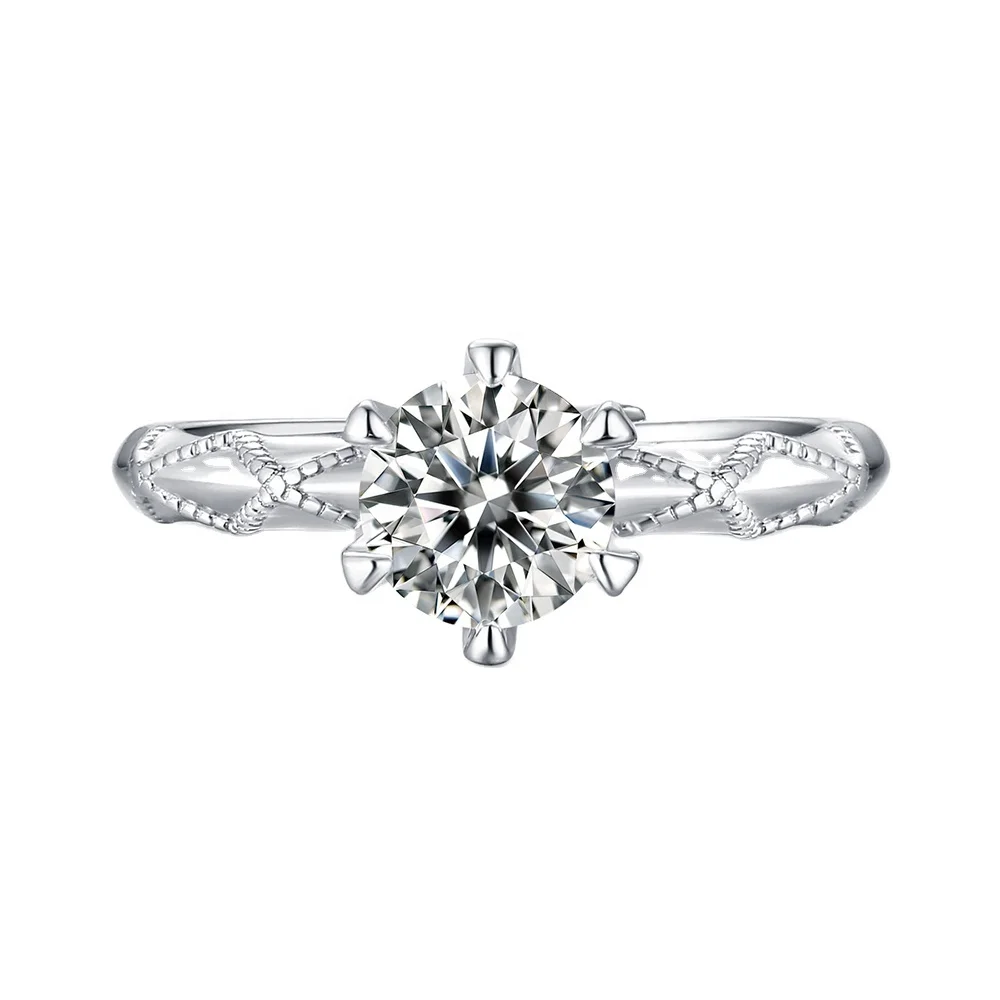 

3 Carat Simple Rings Year Rings Moissanite Engagement Ring