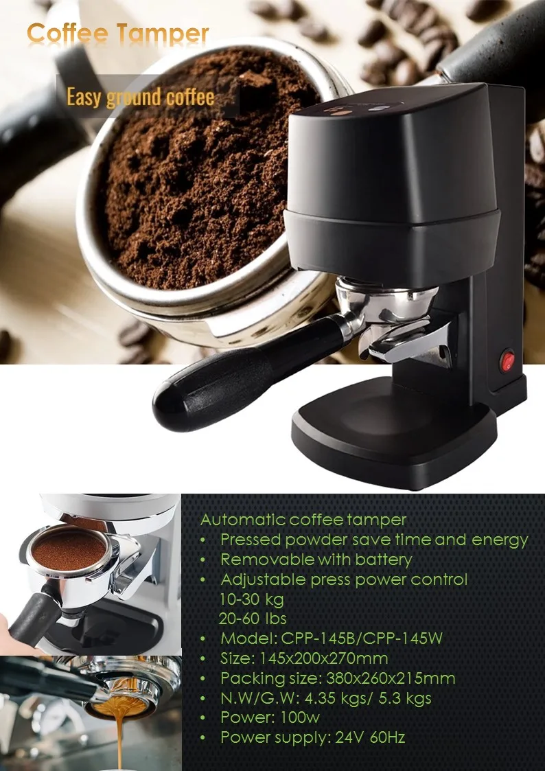 58mm Automatic Coffee Tamper Electric Coffee Powder Tamper Machine Cpp