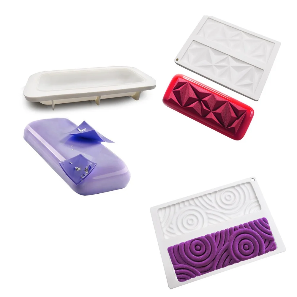 

Square Cake Tools Baking Supplies Fondant Cake Decorating Molds Silicone Resin Single Circular Mould