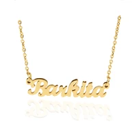 

Customized Fashion Stainless Steel Name Necklace Personalized Letter Gold Choker Necklace Pendant Nameplate Gift N98223