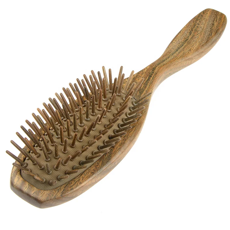 

Wholesale Handmade Natural Wooden Paddle Head Massage Hair Straightener Brush