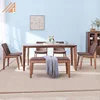 Modern Nordic Wooden Modern Solid Wood Furniture Room Dining Table Set
