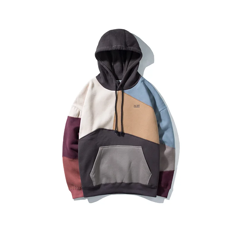 

Custom Hip Hop Streetwear Multi Color Block Hoodie For Men, Show or customize as per ur requirement