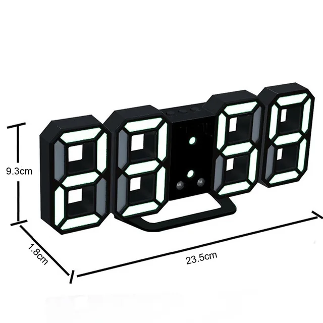 

LED Digital Wall Clock with 3 levels Brightness Alarm Clock Wall Hanging Clock, Picture shows