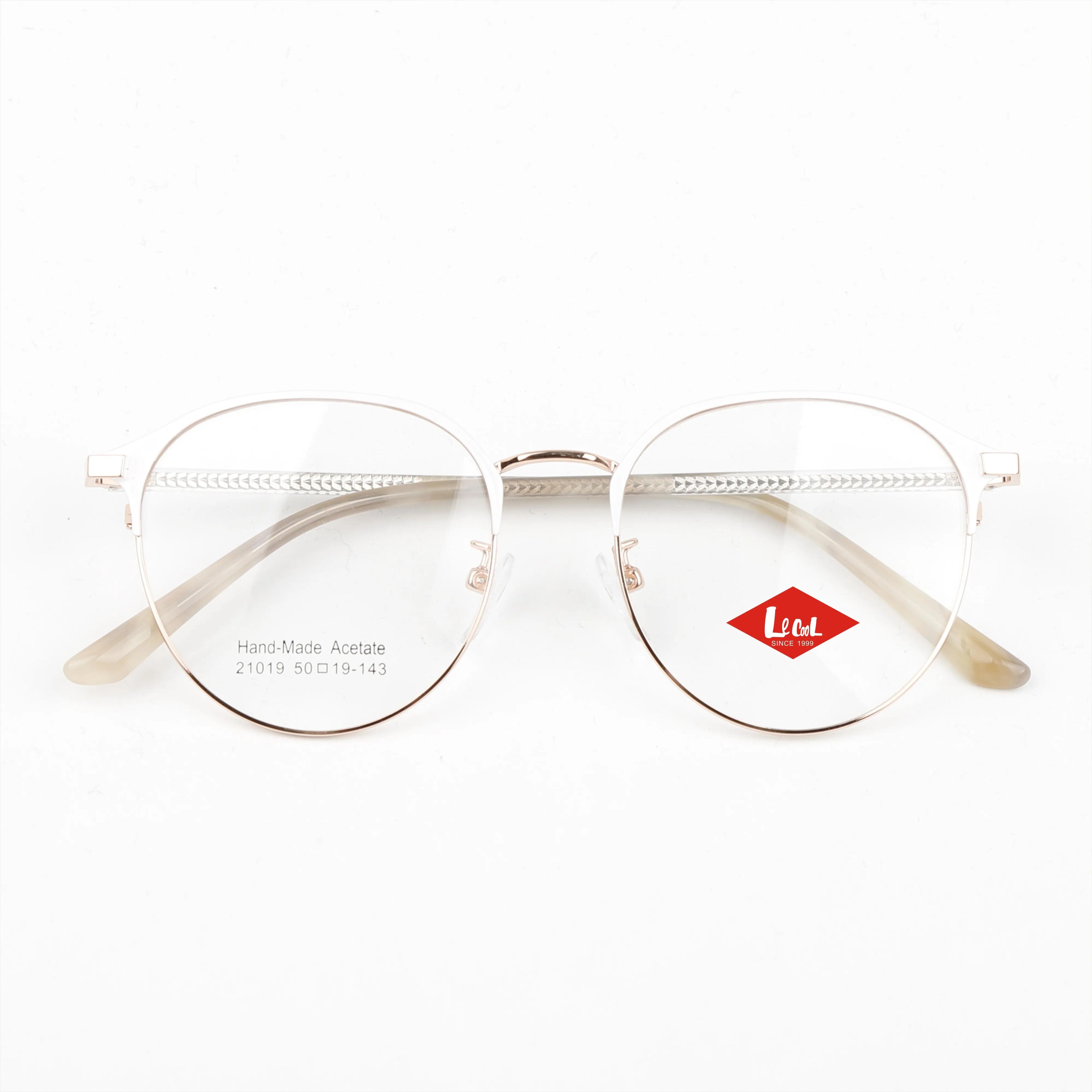 

White Metal Myopic Spectacle Innovative Optical Eyewear Unbreakable Foldable Computer Glasses Frame Wholesale Danyang Acetate
