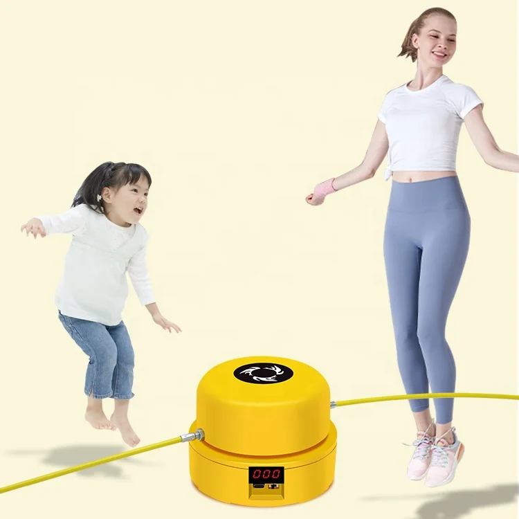 

10 Levels Smart Skipping Rope Jump Machine with Remote and Counter for Indoors & Outdoors