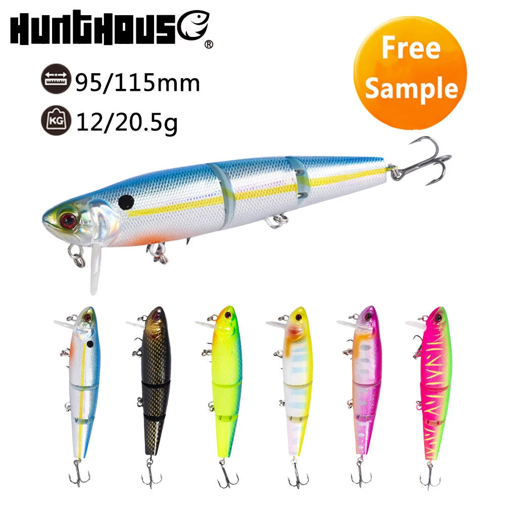 

hunthouse joint fishing lures plastic multi jointed mouse rat lure, 8 colors