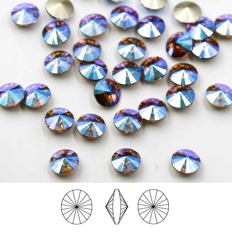 

Paso Sico  Rivoli Pointed Back loose crystal stone for DIY Nail Art Decoration