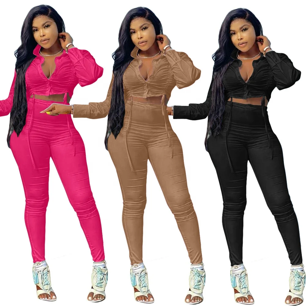 

KX Hot sale two pieces legging set woman bodycon bandage women sport set with jacket