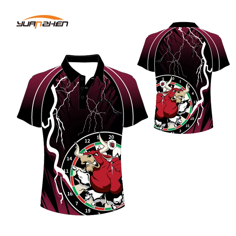 

high quality custom sublimation printing darts shirt