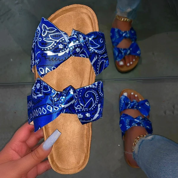 

Beautiful girls slide shoes wholesale woman fashion sandal ladies slippers woman bow sandal flat