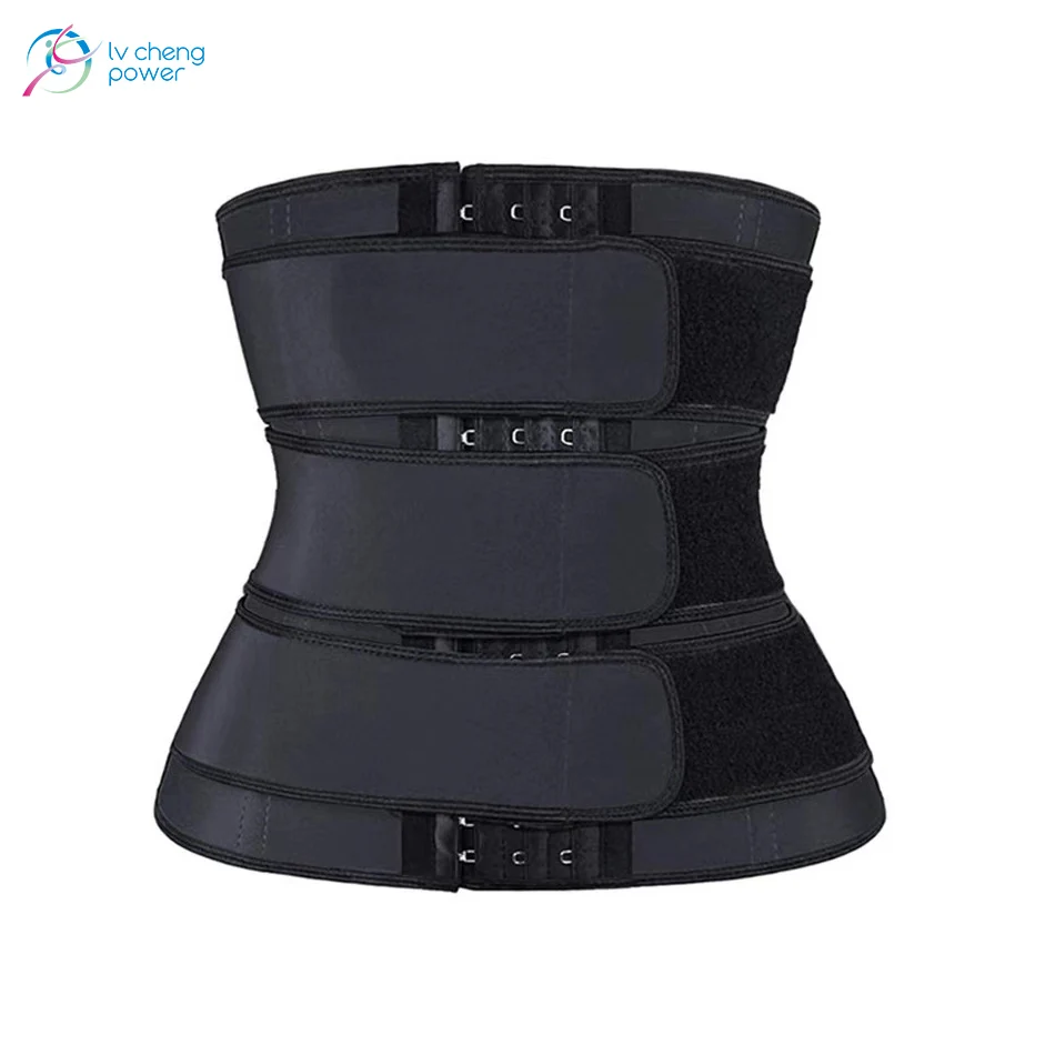 

Waist Shaper Tripple Belt Waist Trainer Shaper GYM Sports Wicking and Quick-drying Waist Support, Black, rose red, grey