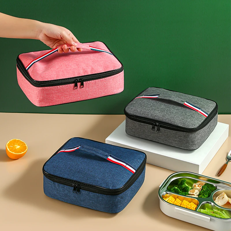 

New thermal insulation lunch bag thick aluminum foil portable lunch box bag office worker with meal picnic insulation bag