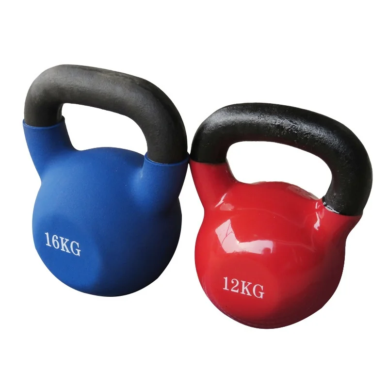 2/4/6/8/10/12/14/16/18/20kg Cast Iron Kettlebell Dipped Fitness Free Weights for Men and Women for Home Use and Competition