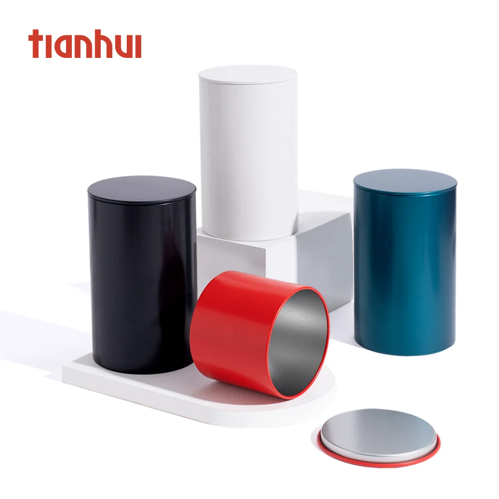 

Tianhui Round Metal Cookie Jar Tin Packaging Food Grade Storage Canister Manufacturer