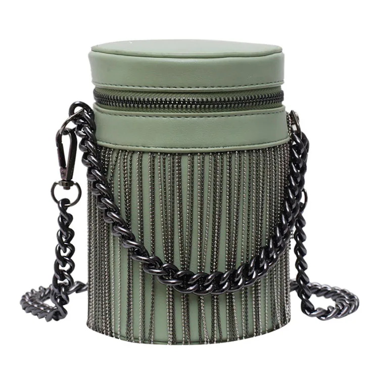 

Chain Tassel Bucket Bag Female 2020 Korean Metal Tassel Bucket Bag, 4colors