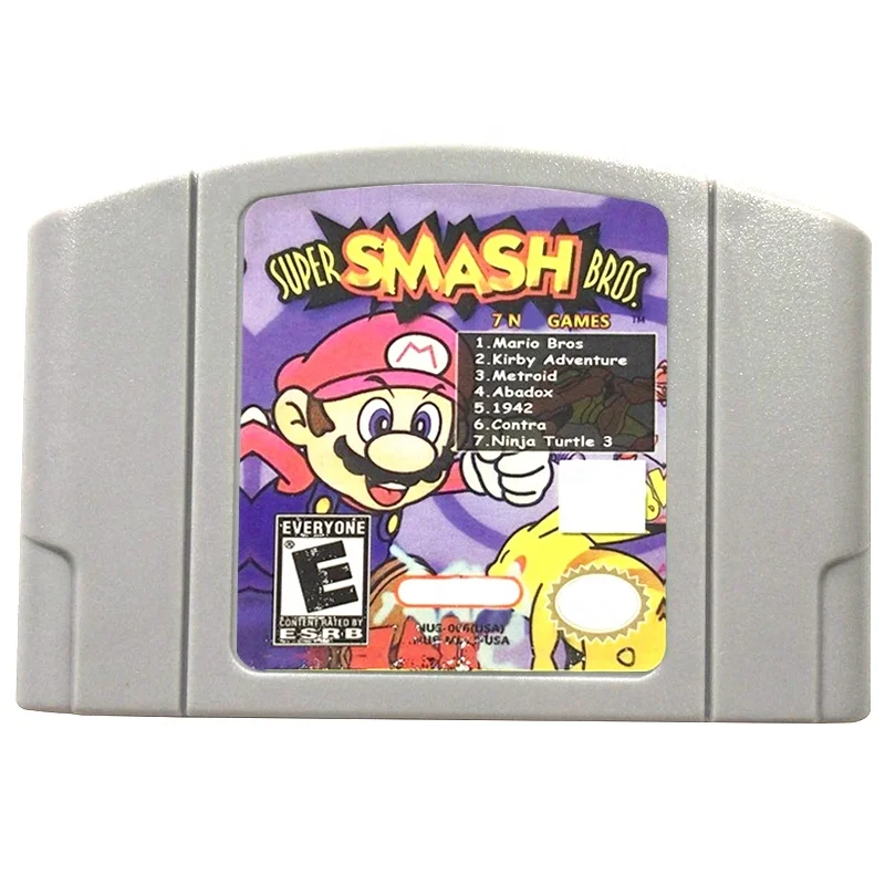 

English Language Multi Card Grey Shell Collection 8 in 1 64 bit + 8 bit Game N64 Game Super Mario Bros