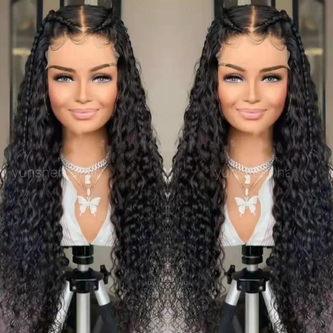 

100% Virgin Human Hair Cuticle Aligned Raw Hair Wigs 5X5 4X4 13X4 13X6 Lace Closure Water Wave Brazilian Wig