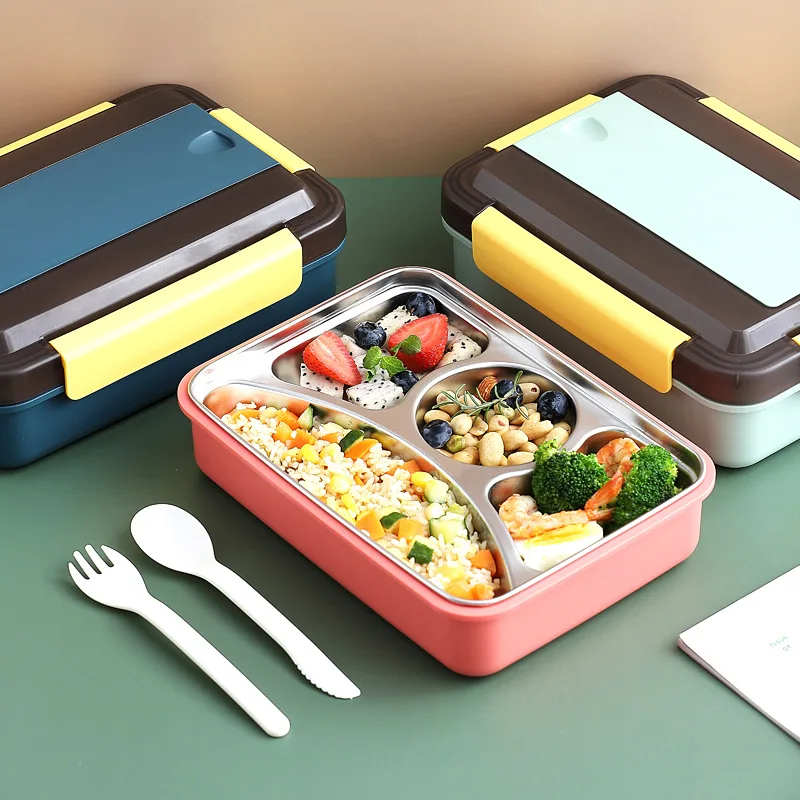 

Stainless steel insulated portable student lunch box office worker bento box