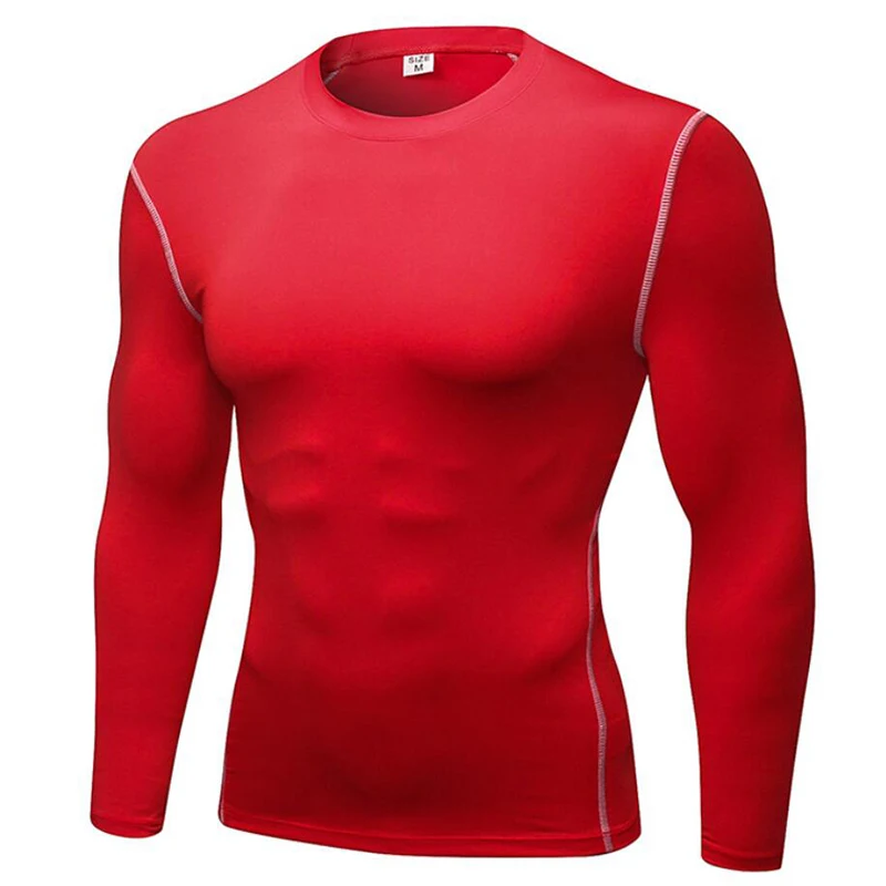 

Custom tees fitness long sleeve top slim gym t shirt mens workout top, Picture