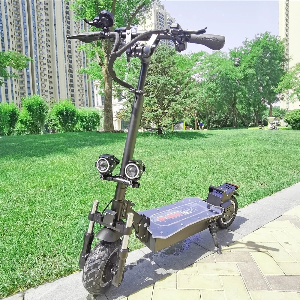 

New style 3200w 23ah 10inch folding REALMAX SY11 Dual Motor Electric Scooters with fat tire, Blue