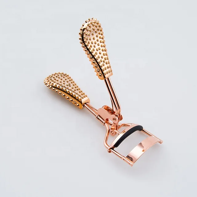 

Wholesale 2 color eyelash curlers bling with crystals private label, Gold/rose gold