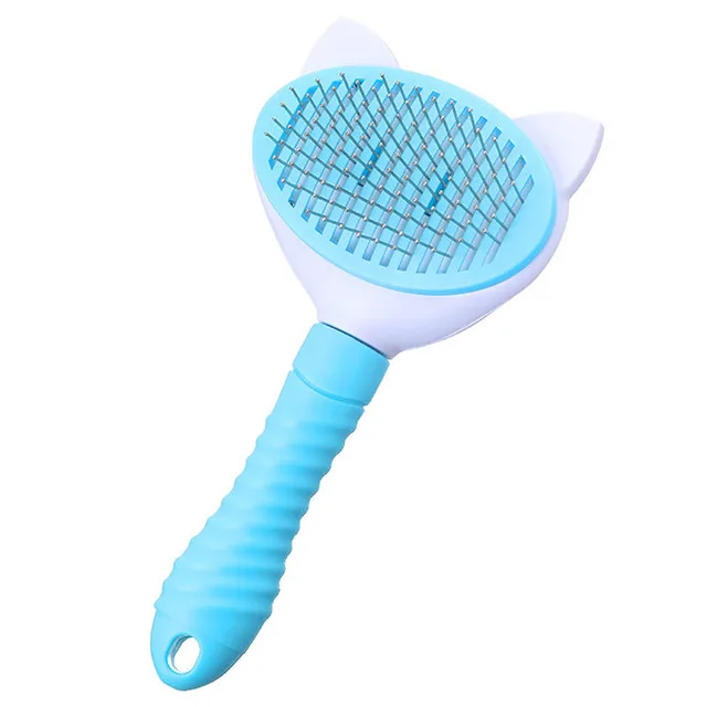

High Quality Pet Comb Self Cleaning Brush Grooming Brush For Dogs And Cats Open Knot Needle Comb Dog Bath Pet Cleaning Supplies