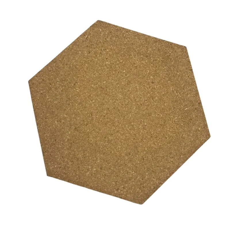 
Eco-friendly Economic Hexagon 10 Pack Self Adhesive Cork Board Tiles with Pins 