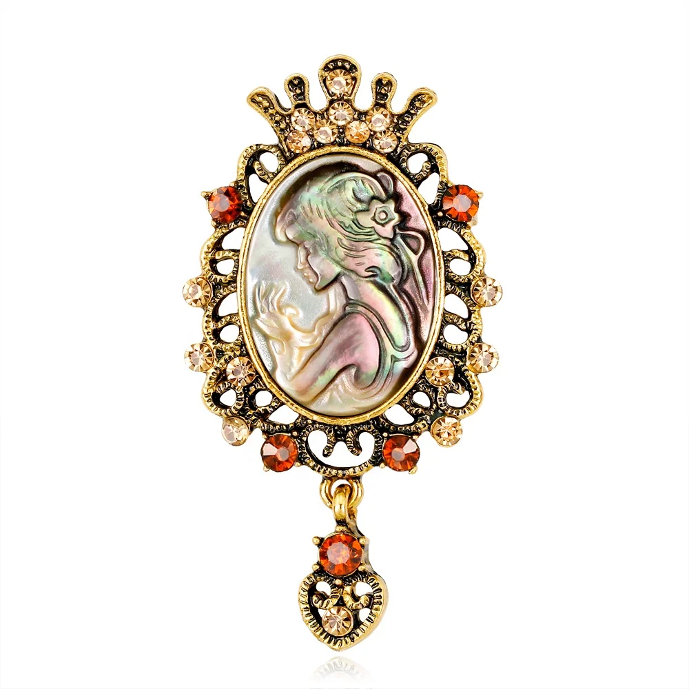 

Elegant Atmosphere Vintage Classical Fashion Beauty Head Decoration Brooch