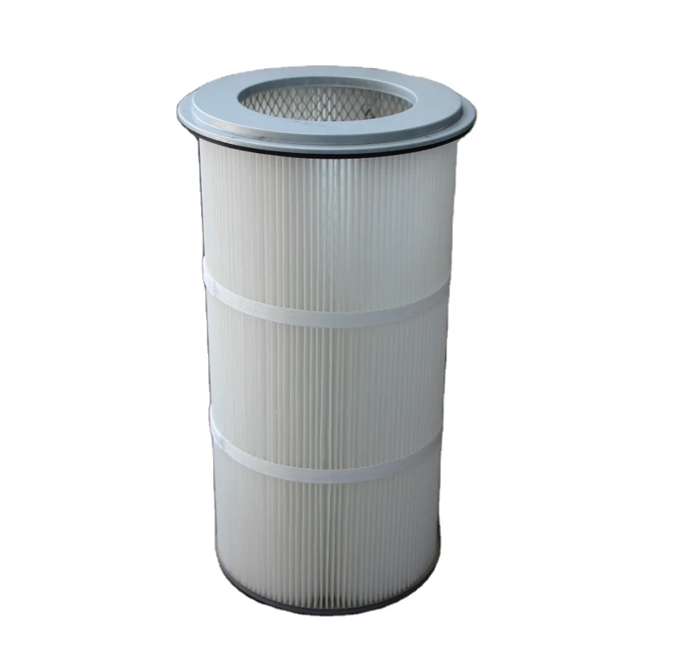 High-Efficiency Anti-Static Pleated Air Filter Cartridge Dust Collector Industrial Dust Removal Made Polyester Fiber Air Filter
