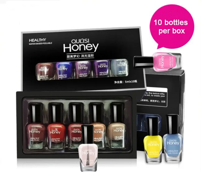 

New Arrival Water-based Color Nail Polish For Nail Beauty 5ml, 5 set colors