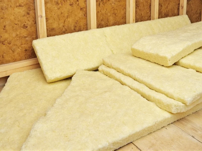 Mineral wool insulation cut to size for sound panels
