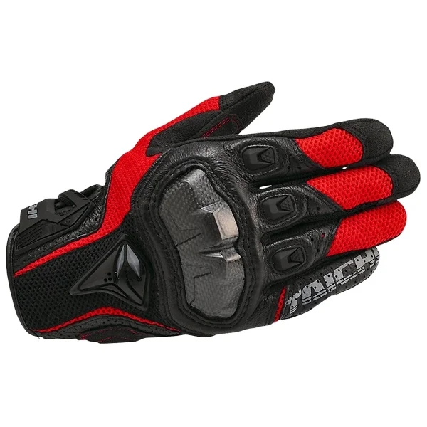 

Breathable Leather Motorcycle Gloves Racing Gloves Men's Motocross furygan glove guantes de carreras, Black