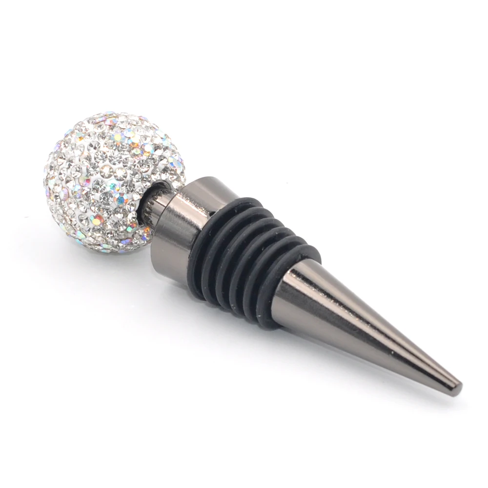 

personalized custom design gift rhinestone bling wine stopper