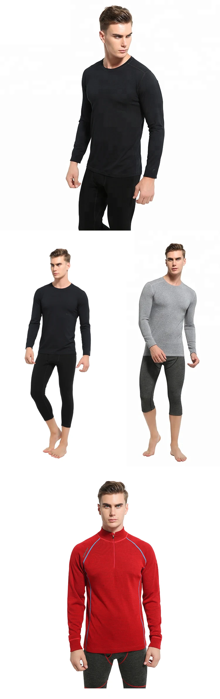Hiking skiing tops thermal compression