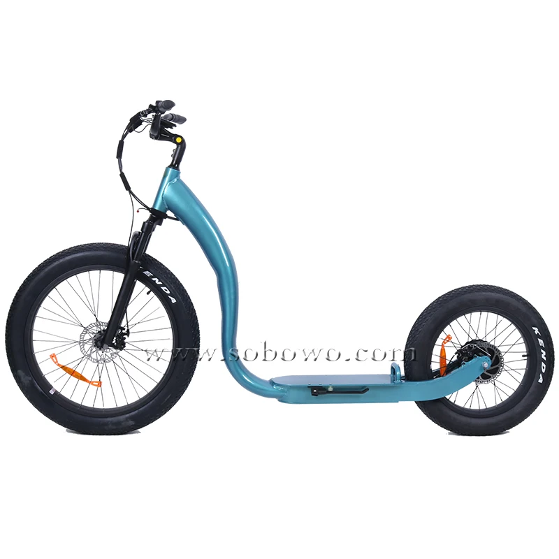 

Free Shipping 750w Big Power Electric Fat Tire Kick Bike Dog Scooter for Adults