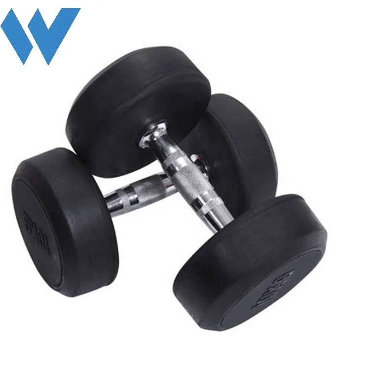 

Dezhou Fitness Round Dumbbell Gym Equipment Body Training Rubber Dumbbells Set, Black