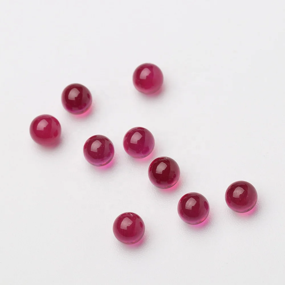 

5# 4mm rubin 5mm synthetic 10mm corundum 8mm ball rubi red ruby beads