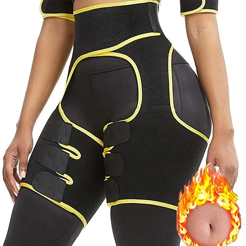 

New Listing Neoprene Sweat Shapewear Slimming Leg Body Shaper Adjustable Waist Trainer Slimming Belt Thigh Trimmer for Women