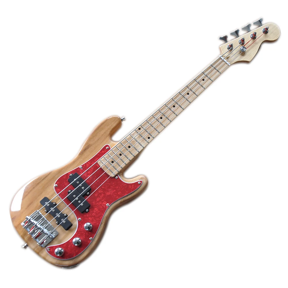 

Factory Outlet- Mini/Portable 4 Strings Natural Electric Bass,Rosewood Fretboard