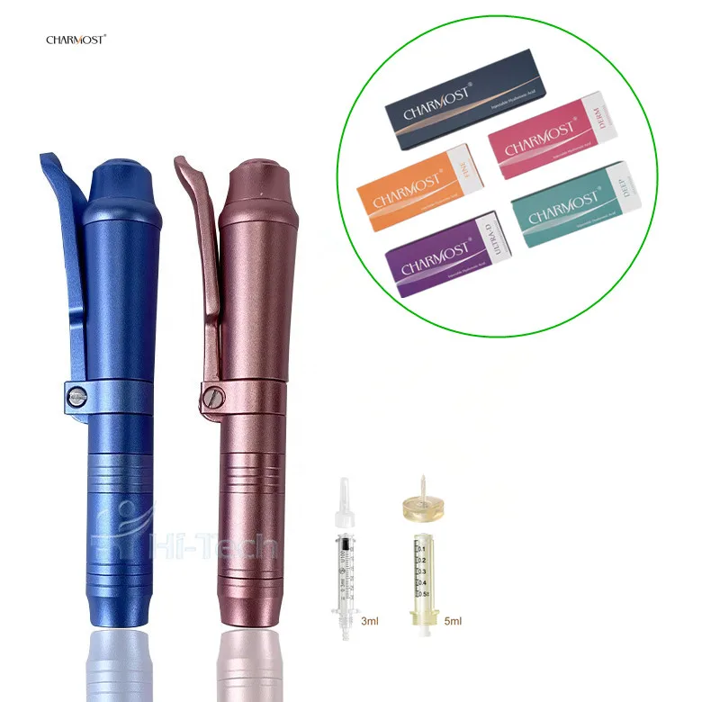 

2 in 1 Hyaluronic Pen with Two Heads High Density for Lip Lifting Hyaluronic Acid Dermal Filler Pen Mesotherapy Gun Injector