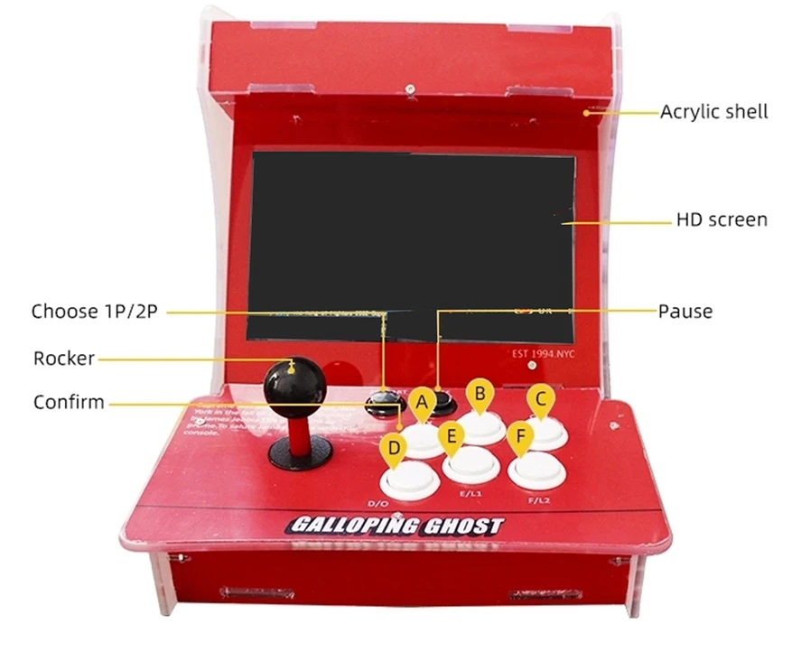 

New Arrivals Double 10 Inch Pandora Box Retro Arcade Games Machine Classic Video Game Console Fighting Player for Home Fun