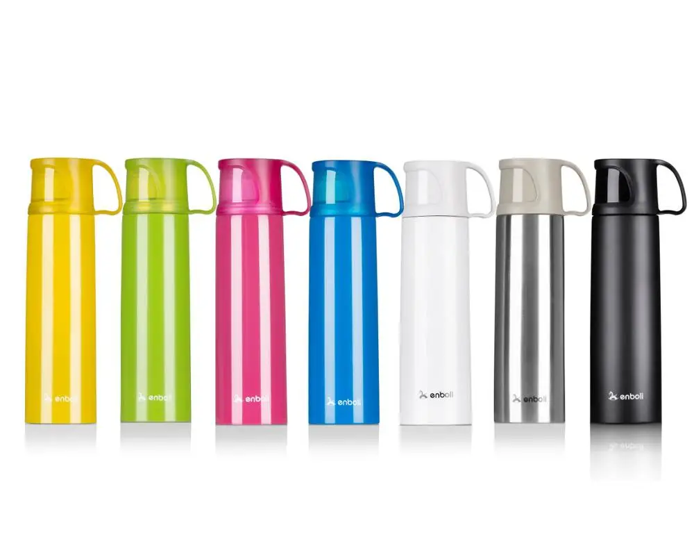 

Custom gifts big capacity stainless steel water bottle with cup lid, Customized color acceptable